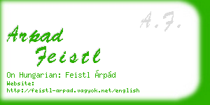 arpad feistl business card